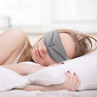 Luxury Sleep Eye mask/Upgraded Contoured 3D Eye Mask Adjustable Head Strap(Super Soft,Light and Comfortable), for Travel/Snoring/Sleep/Meditation,Perfect for Men,Women,Boys,Girls (Gray)