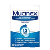 Mucinex 12-Hour Chest Congestion Expectorant Tablets, 20 Count