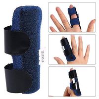 Pawaca Finger Stabilizer, Breathable Finger Brace, Adjustable Fixing Belt with Built-in Aluminium Support, Finger Splint for Finger Tendon Release and Pain Relief, One Size Fits All Fingers