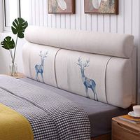 Qi Peng Mat Nordic Headboard Soft Pack No Bed Head Cushion Double Solid Wood Bed Large Backrest Pillow Removable and Washable Sofa Cushion (Color : E)