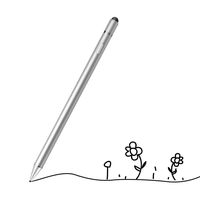 CHIALSTAR Active Stylus Digital Pen with 1.5mm Ultra Fine Tip Compatible for iPad iPhone Samsung Tablets, Work at iOS and Android Capacitive Touchscreen,Good for Drawing and Writing on IPAD (Silver)