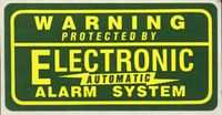 Monitored Alarm System Sticker 10-Pack