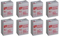 NPPower NP6-4Ah Seal Lead Acid 6Volt 4Ah Battery F1 Style Terminals / （8pcs）