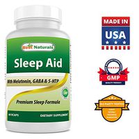Best Naturals Sleep Aid with Melatonin GABA 5-HTP - 60 Veggie Capsules