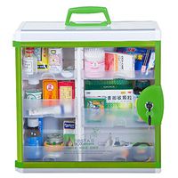 GSHWJS-Medical Chest Medicine Box Storage Box Family Medical Kit Multi-Layer Household First Aid Kit Small Medicine Box Wall Hanging with Lock (Color : C)