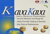 Kava Kava Muscle Relaxant and Sleep Aid 500 mg (Pack of 5) 30 Tablets per Box
