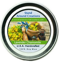 Premium 100% All Natural Soy Wax Aromatherapy Candle - 2 oz Tin Lavender Chamomile: Lavender and chamomile essential oils to create a fragrance that is soothing, intricate, and strong.