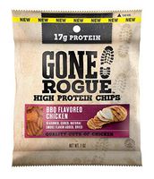 Gone Rogue High Protein BBQ Chicken Chips, Low Carb, Gluten Free, Keto Friendly Snacks, 4 pack