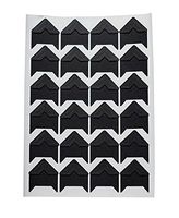 120pcs Self Adhesive Paper Photo Foto Corner Stickers for Scrapbooking, Personal Journal & Diary Adhesives (Black)