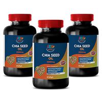 Muscle Diet - CHIA Seed Oil 2000 MG - Source of Omega - Weight Loss - 3 Bottles (180 Softgels)