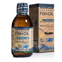 Wileys Finest - Wild Alaskan Fish Oil - Peak Omega 3, Lemon Flavor - 8.45 Ounce Liquid by Wiley's Finest