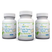 LippEase Fast Acting, Natural Supplement to Treat and Prevent Cold Sores, Herpes and Fever Blisters | Vitamins C, B-12, Zinc, L-Lysine and Echinacea | Immune System Support – 90 Count Bottle