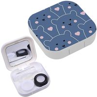 Portable Contact Lens Case Box Travel Kit Mirror + Bottle + Tweezers Container Holder [ Polar Bear ]