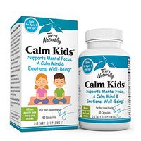 Terry Naturally Calm Kids - 60 Capsules - Childrens Mental Focus Support Supplement, Promotes Calm, Learning & Social Engagement, Contains Phosphatidylserine & Rhodiola - Gluten-Free - 60 Servings
