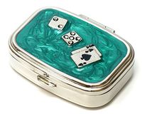 Speert Durable & Portable Metal Pill Boxes Model 9338 in Green