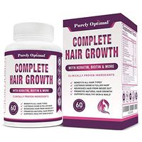 Premium Hair Growth for Women & Men - Hair Growth Vitamins w/ Biotin & Keratin - Prevents Hair Loss & Thinning, Supports Thicker Healthier Hair Growth - Supplement for All Hair Types, 60 Capsules