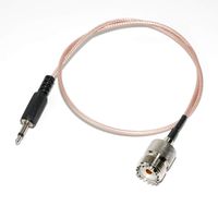 AEcreative PL-259 to 3.5mm RG-58 coaxial External Antenna Adapter for Grundig Tecsun Sangean Eton shortwave Radio Receiver RG-316