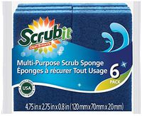 Cleaning Scrub Sponge by SCRUBIT - Scrubbing Dish Sponges Use for Kitchens, Bathroom & More - 6 Pack