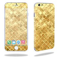 MightySkins Protective Vinyl Skin Decal Compatible with Apple iPhone 6/6S Plus wrap Cover Sticker Skins Gold Tiles