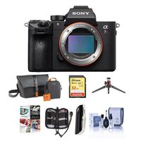 Sony a7R III Mirrorless Digital Camera Body - Bundle with Camera Bag, 32GB SDHC U3 Card, Table Top Tripod, Cleaning Kit, Memory Wallet, Card Raeder, PC Software Package