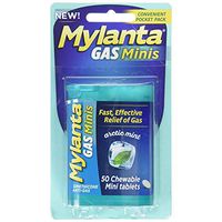 Mylanta Gas Mini Chewable Tabs, Arctic Mint, 50 Mini Tablets Per Bottle (4 Pack)