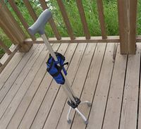 DDPP Soft Surface Aluminum Alloy Four-Foot Cane Stool Old Folding Crutches Four-Foot Cane Block Four Corners Walker