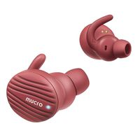 True Wireless Headphones Bluetooth, MUCRO Comfort Noise Cancelling Sport Running Earbuds with Charging Case, Touch Control Bluetooth 5.0 TWS Earphones Red(Built-in Mic, Stereo Calls)