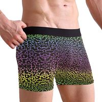Creative Rainbow Tiger Leopard Men's Sexy Boxer Briefs Stretch Bulge Pouch Underpants Underwear