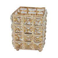Putars Makeup Organizer Storage Box Holder Organizer Jewelry Box Glass Beads Eyebrow Pencil Storage Tube Metal Makeup Brush Nail Art Crystal Pen Holder for Bathroom Fits Makeup Brushes Lipsticks