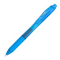 Pentel EnerGel-X Retractable Liquid Gel Pen (0.7mm) Metal Tip, Sky Blue Ink, Box of 12 (BL107-S)