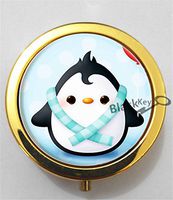 BlackKey Penguin 3-Compartment Decorative Pocket Gift Box Case Organizer for Pill, Color 2 -2009