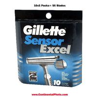 Gillette Sensor Excel-50 Count (5 x 10)