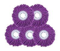 Black Temptation Set of 5 Spin Mop Head Replacement Mop Head Mop Head Refill [B]