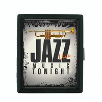 Perfection In Style Metal Cigarette Case Vintage Musical Instruments Design 006