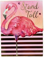 Molly & Rex Gold Foil Gem Embellished Mini Pocket Notepad ~ Stand Tall Pink Flamingo 61544