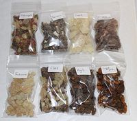 Resin Incense Variety Sampler Set: 8 Fragrances, 8 x 1/2 oz bags by Rainbowrecords239