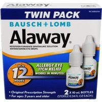 Alaway Antihistamine Eye Drops, 0.34 fl oz (2 x 10mL Bottles)