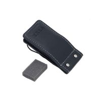 SEIKOSANGYO CO., LTD. EC-123 Sunglasses Holder for Use in Car Genuine Leather Look Easy on/off with Magnet Attaches to the Sun Visor Designed in Japan Black