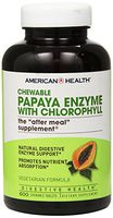 American Health Papaya Enzyme with Chlorophyll Chewable Tablets - Promotes Nutrient Absorption, Helps Digestion and Freshens Breath - Gluten-Free, Vegetarian - 600 Count, 200 Total Servings