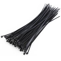 SYD 4 Inch Length, 18lbs Small Size Self Locking Nylon Cable Ties Colors (Black) -100packs