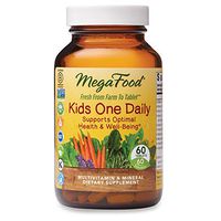 MegaFood, Kids One Daily, Daily Multivitamin and Mineral Dietary Supplement with Vitamins, C, D and Folate, Non-GMO, Vegetarian, 60 Tablets (60 Servings) (FFP)