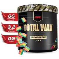 Redcon1 Total War - Pre Workout, 30 Servings, Boost Energy, Increase Endurance and Focus, Beta-Alanine, Caffeine (Rainbow Candy)