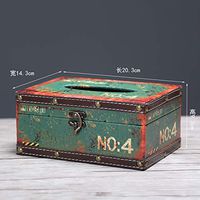 T-ZJHC European Creative car Tray Tray ktv Living Room Coffee Table Household Tissue Box, Emerald Green Short NO4