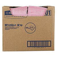 WypAll X70 Wipers, 12 1/2 X 23 1/2, Red, 300/Box