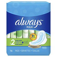 Always Maxi Padssuper W/Flexi-Wings Unscented 16 Count
