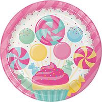 Creative Converting 324831 96 Count Dinner/Large Paper Plates, Candy Bouquet