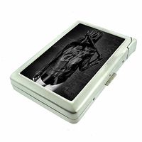 Bad Girls Pin Up Girl D1 Cigarette Case Lighter Smoking King Size Cigarettes Silver Metal Wallet 4" X 2.75" RFID Protection