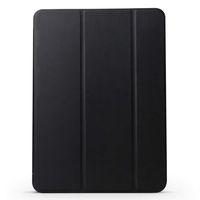 Leather Silicone Folio Case For iPad Pro 11-Inch 2018, Lightweight Ultra Thin Magnetic Trifold Stand Case (Compatible with iPad Pro 11", black)