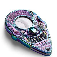 Jstyal968 Yalztc-zyq16 Cigar Scissors Cigar Cutters Stainless Steel Colorful Double-Edged Cuban Cigar Scissors with Scissors (Color : Purple)