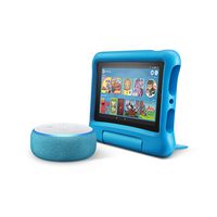 All-New Echo Dot Kids Edition, Blue with Fire 7 Kids Edition Tablet, Blue